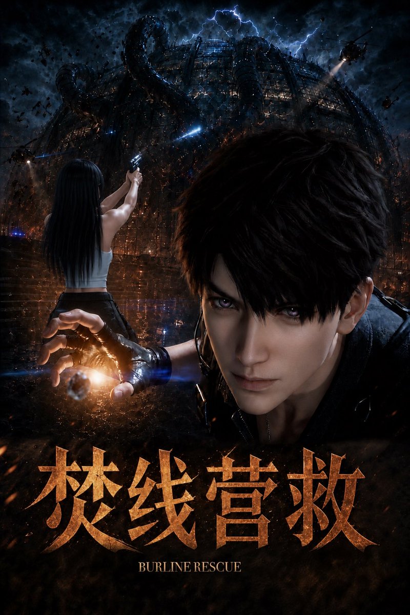 科幻脑洞版《焚线》来啦！很早之前就想把这张卡视觉化，经历痛苦调整抽卡，如今如愿了！没办法哥哥就是硬帅！😍#loveanddeepspacecaleb #恋与深空 #恋与深空夏以昼 #焚线