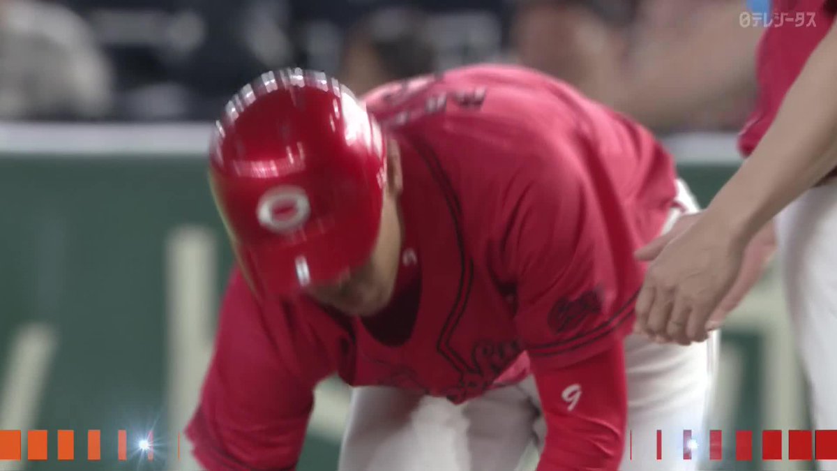 稀代のヒットメーカー 1・2塁間への強い打球 秋山翔吾が勝ち越しタイムリー ⚾️巨人×広島 #carp