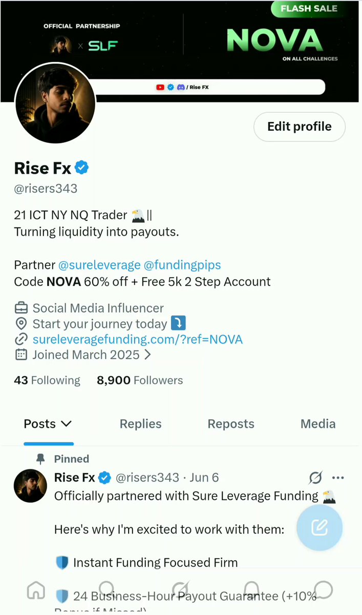 I’m 22 today, by the grace of God. ❤️ Last July, I started my journey on X with just 17 followers. Today, we’re almost 9K strong. Crazy to think how far we’ve come. I’m genuinely grateful for everyone who has supported me, believed in me, and been a part of this journey. A special thank you to Avikk bhai for believing in me from the very beginning, when almost nobody knew me. I’ll always appreciate your support. ❤️ FundingPips — the firm where my journey started and where I received my first payout. I’ll always be grateful for that beginning. Khaled — you’re a great man who has changed many people’s lives. ❤️ And to my friends Raghav Sharma 👁️⃤ M F X FOREX FUNDED TRADER☮️ SwingWise Raj Singh — thank you for always being there when I needed you. Grateful for the journey. Grateful for the people. 22 — just getting started. 🥂❤️