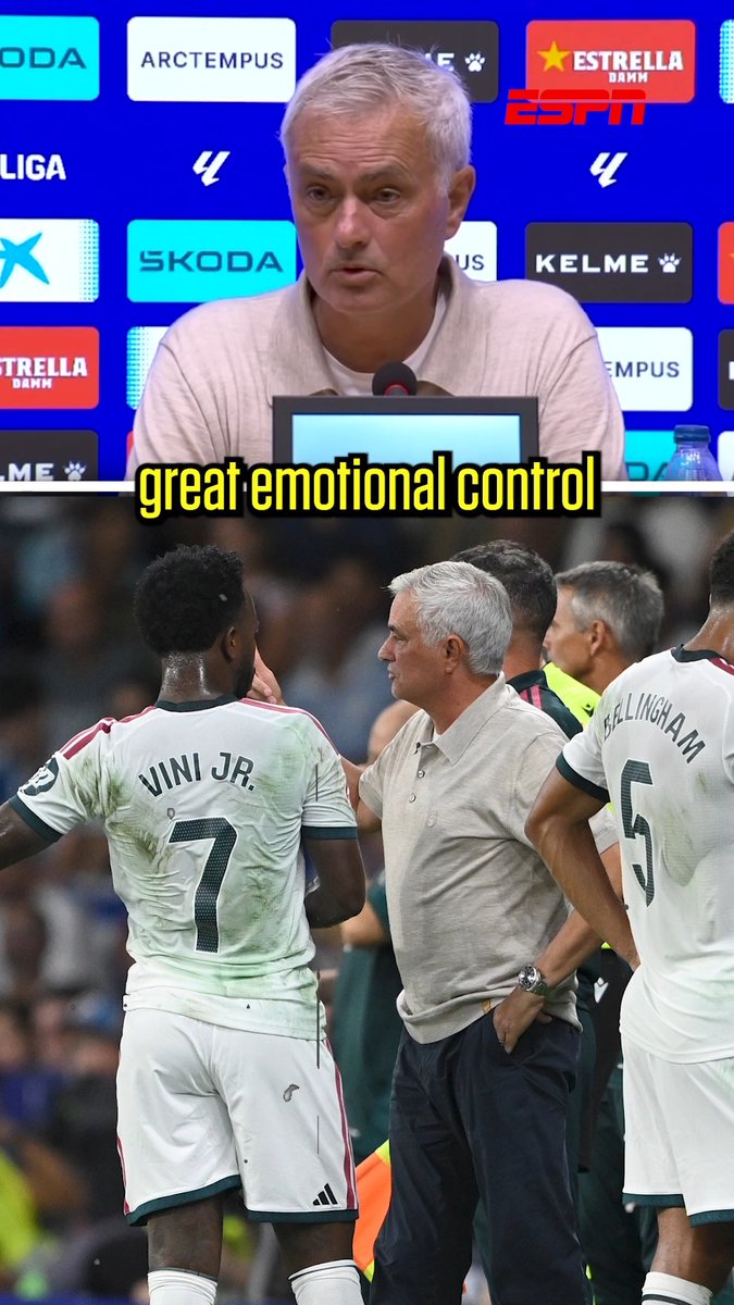 Jose Mourinho says he spoke to Vinícius about “emotional control” 🗣️