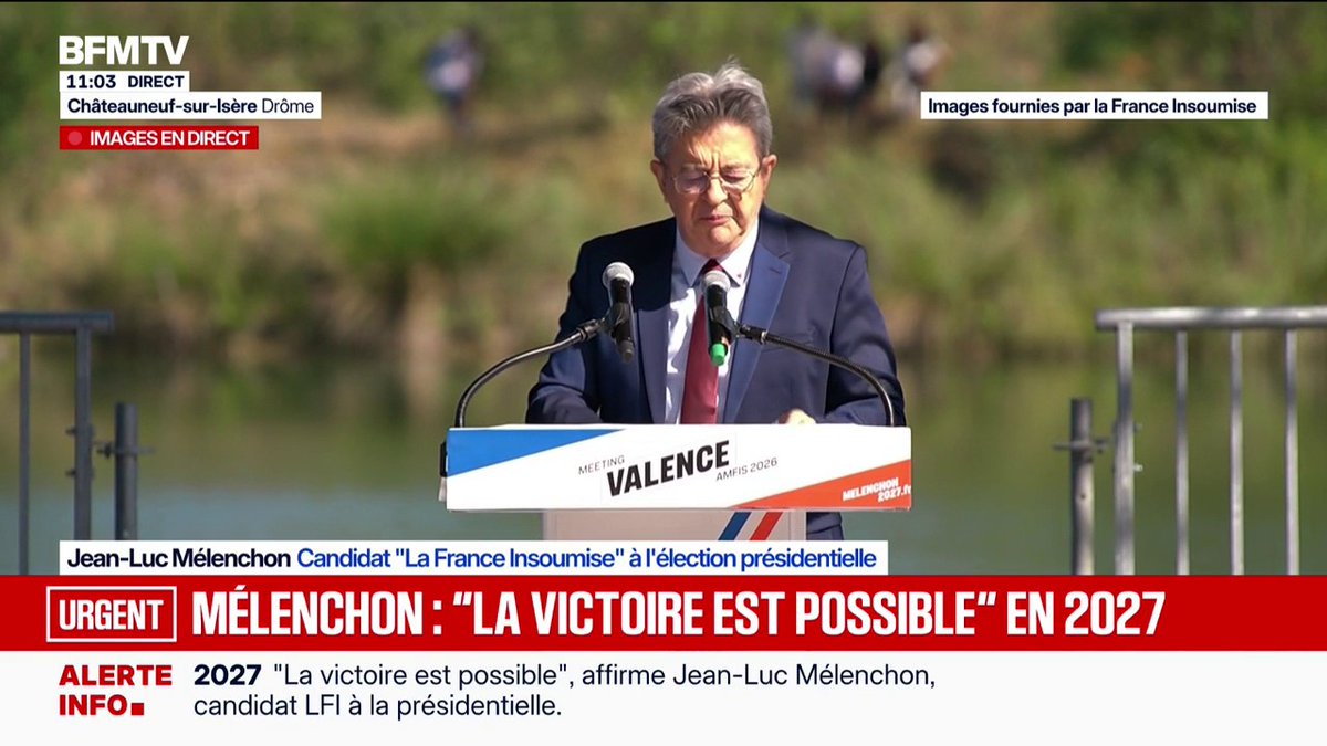 "Macron, en s'alignant sans cesse sur le trumpisme, nous a rayés devant le monde de la liste des pays écoutés", déclare Jean-Luc Mélenchon, candidat LFI à la présidentielle