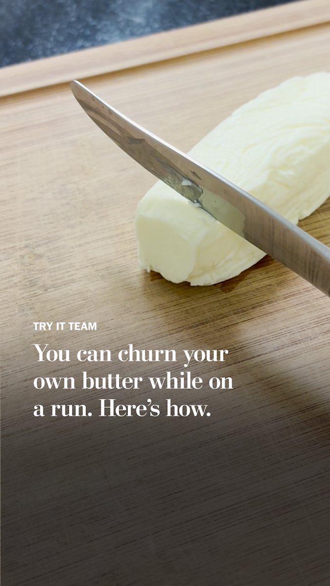 Can you really churn butter while running? We put the trend to the test. What should we try next? Tell us in the comments!