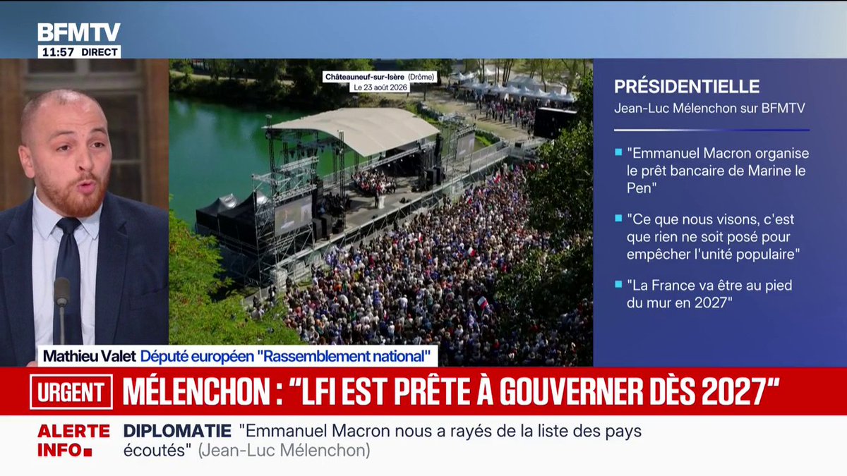Discours de Jean-Luc Mélenchon: "J'ai entendu beaucoup de fumisteries et pas beaucoup de propositions concrètes", souffle Mathieu Valet (RN)