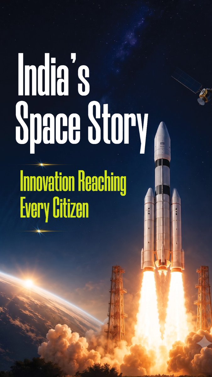 🚀 From everyday navigation and weather updates to advanced missions in space, India’s space journey is transforming lives through innovation. From #Chandrayaan-3 and #AdityaL1 to SpaDeX and #Gaganyaan, India continues to push the boundaries of exploration. 🎥 Watch the video to explore how India’s space story is shaping the future. #SaptaDhara #IndiaInSpace #ViksitBharat ISRO