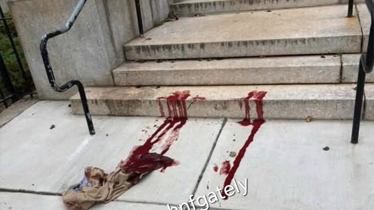 We are here in South Boston where crews are still cleaning a blood trail over multi block area along Dorchester Street due to an incident early Saturday morning. Police have made no comment. Graphic content warning. #mapoli #bospoli