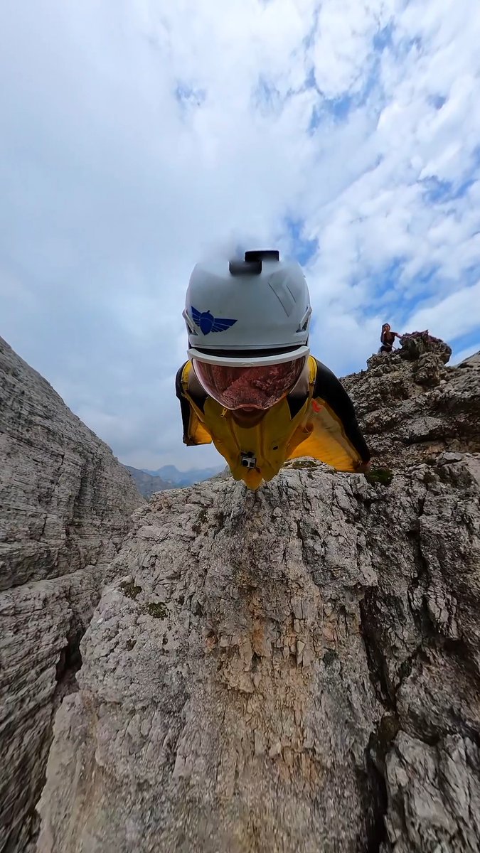 How did he get so close?? 💀 Mike Naddor is notorious for pushing the limit, but this proximity flight of "Death Star" is just a different level 💪 Shot on our 360 camera, GoPro MAX. #GoPro #BASE #BASEJumping