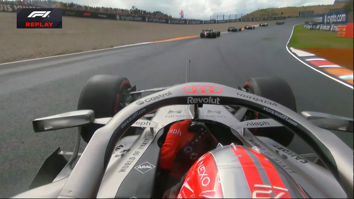 Bortoleto spinning, Hulkenberg approaching at speed 😱 How did the two Audis avoid crashing into each other? 🫣 #F1 #DutchGP