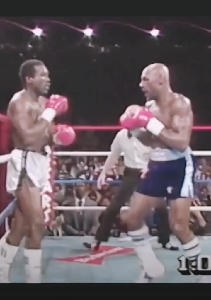 John Mugabi was 25-0. 25 knockouts Every single win had come by knockout. 😳 Against Marvin Hagler, that perfect record turned into an 11-round war. Mugabi pushed him hard, but Hagler kept coming until he finally broke him down in Round 11. 25 fights. 25 knockouts. Hagler stopped the streak. #MarvinHagler #BoxingHistory