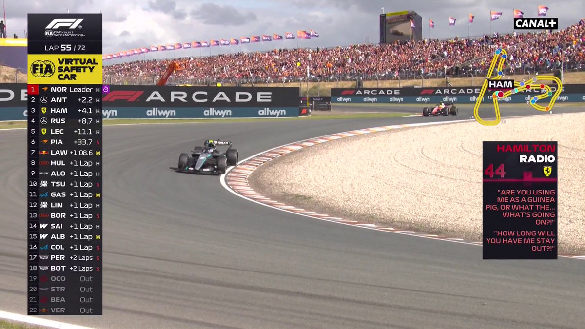 Hamilton mécontent à la radio 🗣️ #DutchGP #F1