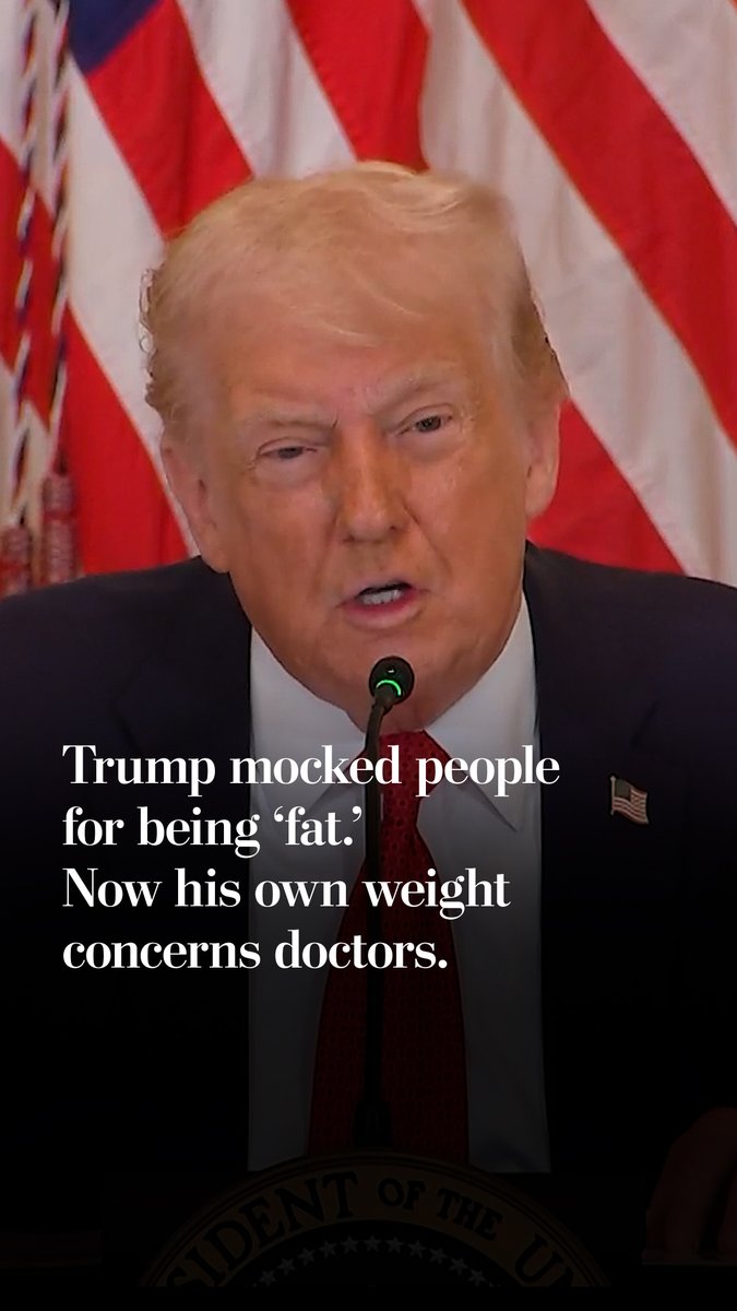 President Donald Trump has faced scrutiny for bruising on his hands, swelling in his ankles and apparent drowsiness, among other questions about his health. Some doctors say they’re worried about another risk: the 23 pounds that Trump appears to have gained since his last campaign for president. White House reporter Dan Diamond (Dan Diamond) has the full story: