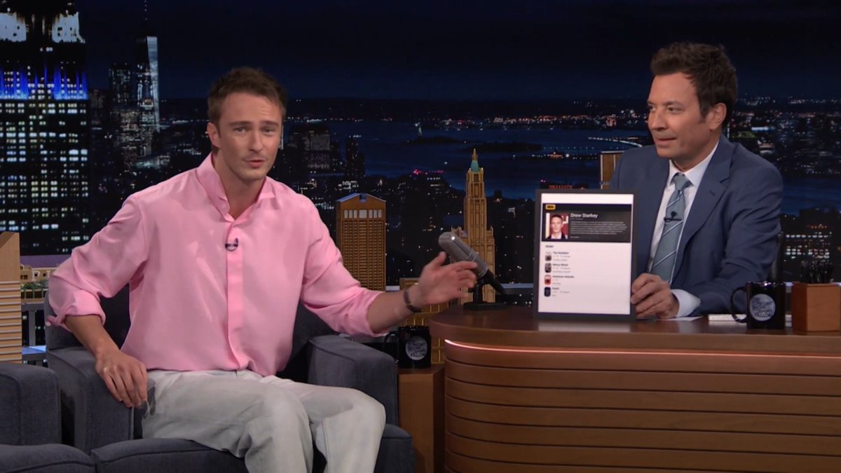 Jimmy runs through Drew Starkey’s IMDb page 🤣 #FallonTonight