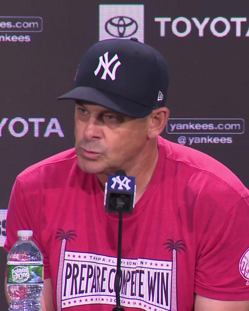 Aaron Boone shares the latest update on Aaron Judge: -Has hit a few days off the tee, took yesterday off but will resume hitting today -He is running and doing strength exercises, responding well -There is still confidence that he will return this season