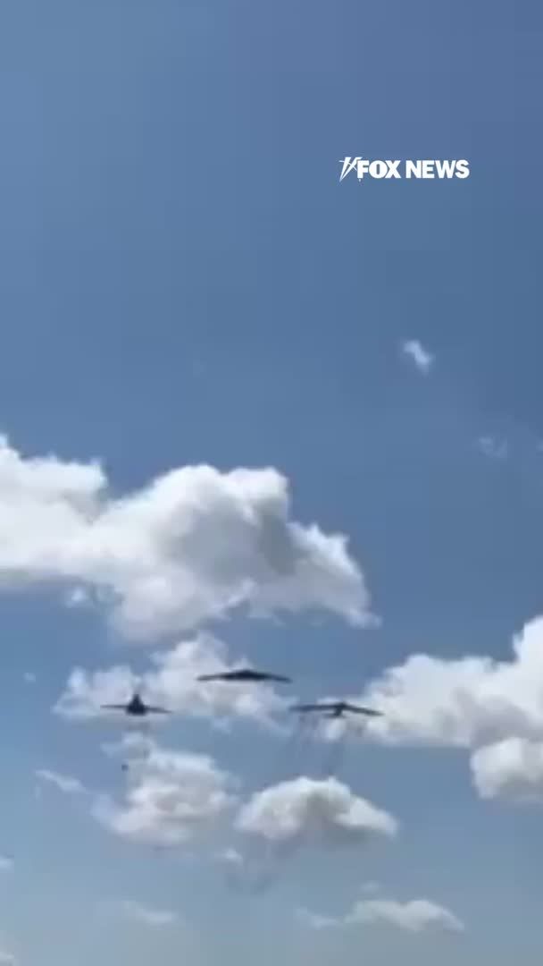 WATCH: U.S. Air Force bombers soar over the National Mall ahead of the Freedom 250 Grand Prix in Washington, D.C.