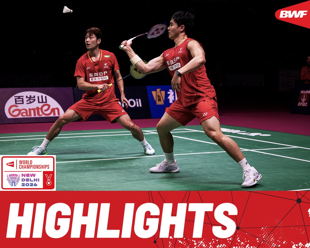 Liang/Wang 🇨🇳 raise the intensity against former world champions Chia/Soh 🇲🇾. #BWFWorldChampionships #NewDelhi2026