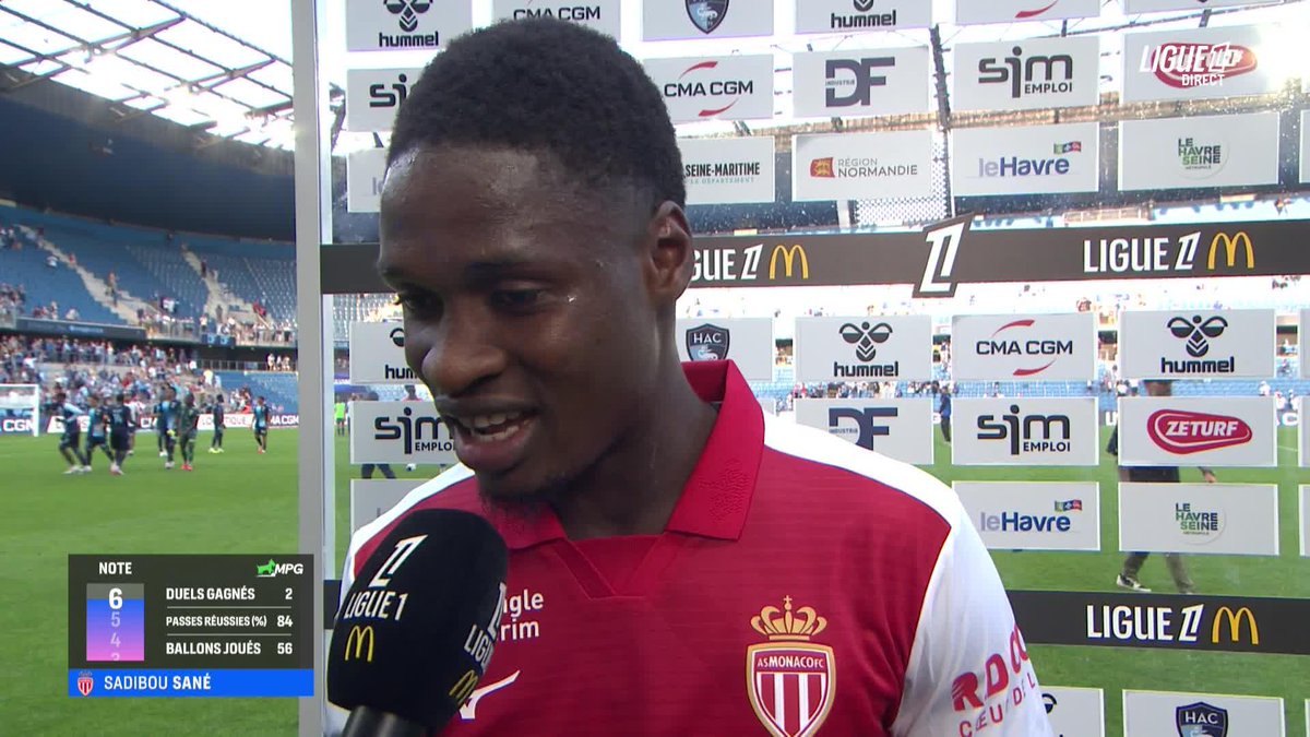 🎙️ Sadibou Sané : "On est costauds défensivement." 🇸🇳 La réaction du défenseur sénégalais après le succès monégasque. #HACASM