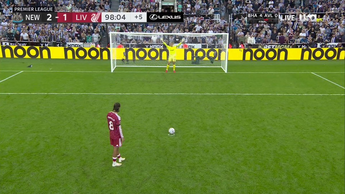 DOMINIK SZOBOSZLAI EQUALISER 😵‍💫 A penalty in 90+9' levels the match 🔥 ⚪️ Newcastle: 2 🔴 Liverpool: 2