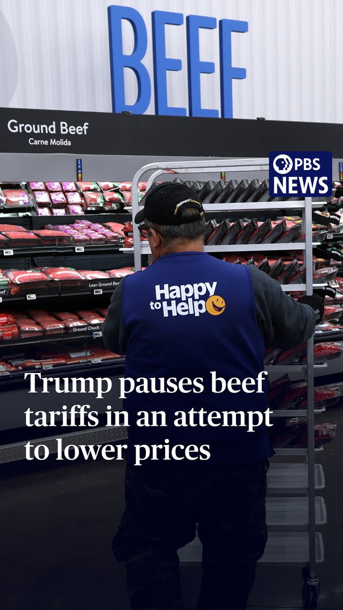 President Donald Trump announced a pause on ground beef tariffs Friday in an attempt to lower prices for consumers. Trump posted on social media that the U.S. will allow up to 300,000 metric tons of beef to be imported over 90 days without triggering higher tariff rates. He also said there’s a commitment that it will be sold at 25% below current market prices, though he didn’t say which companies agreed to do so. Ground beef prices were up around 10% in July compared to last year.