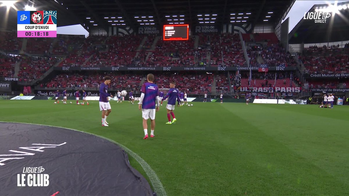 🤩📹 IMMERSION LIGUE 1+ : l'échauffement du Paris Saint-Germain en direct avec le champion du monde Ferran Torres. #SRFCPSG
