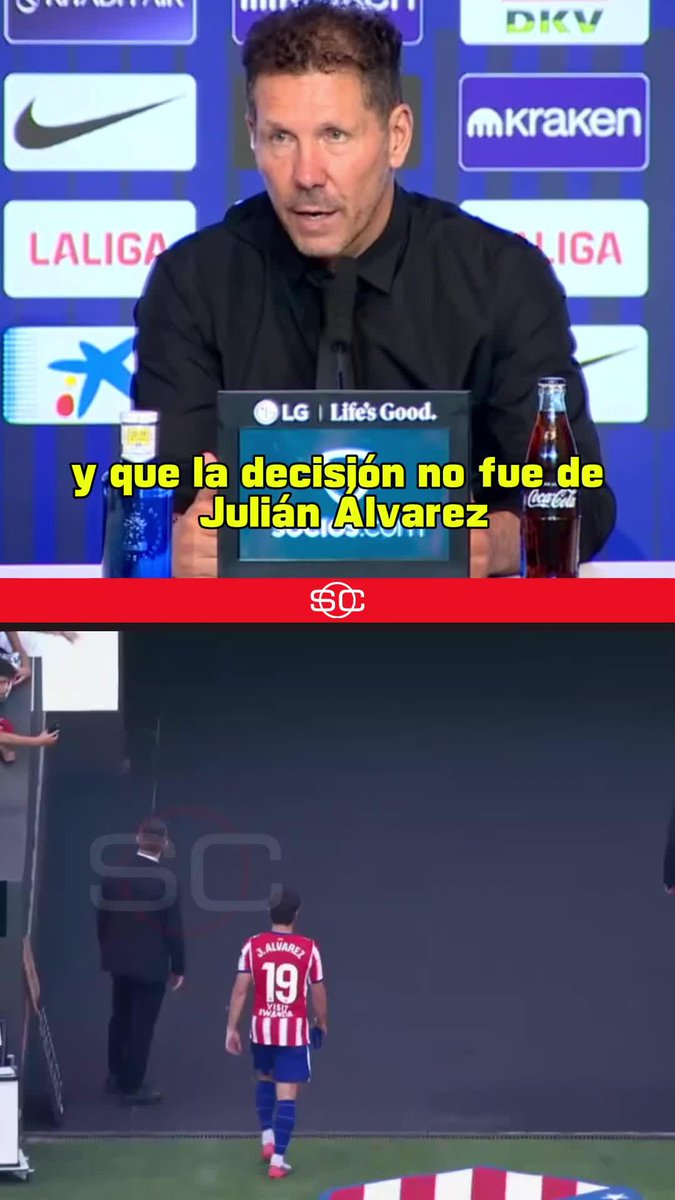 ๐ฃ๏ธ "EL CLUB DECIDIร QUE รL NO SE ACERQUE A SALUDAR CON SUS COMPAรEROS A LA GENTE. LA DECISIรN NO FUE DE JULIรN รLVAREZ" ๐ฅ El Cholo Simeone sobre la insรณlita situaciรณn que se dio con el delantero argentino, que se fue SOLO al vestuario tras el empate de Atlรฉtico de Madrid