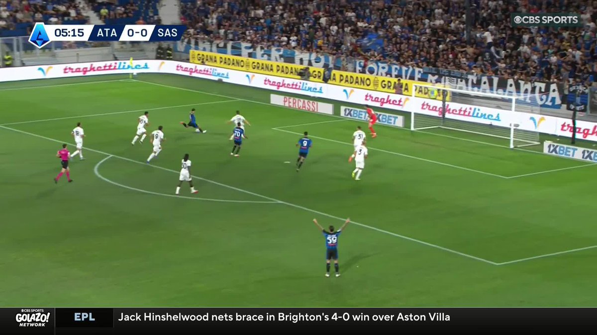 Former Sassuolo player Giacomo Raspadori scores against his former club and refuses to celebrate โซ๏ธ๐ต We have the first goal of the Maurizio Sarri era in Atalanta โฝ๏ธ Watch every Serie A match on Paramount+ ๐บ
