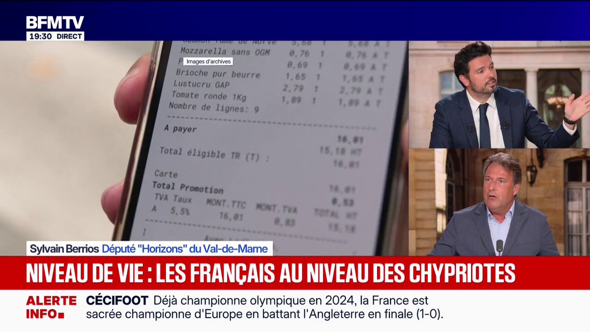 Le niveau de vie des Français est désormais au niveau des habitants de Chypre. "C’est inquiétant. Nous sommes le pays le plus fiscalisé du monde. Il n’y a pas un jeune qui croit qu’il aura une retraite." Le fameux modèle social que le monde nous envie.