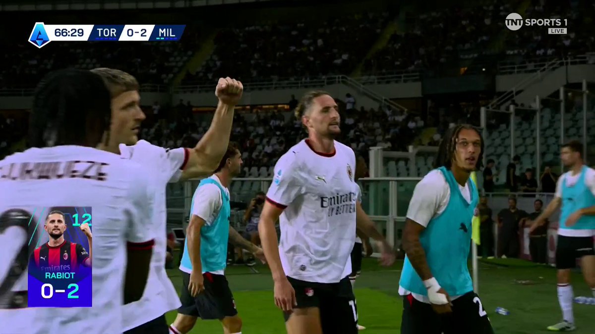 It's a quickfire double for Milan, and it's Adrien Rabiot who slams in at the back post for the 2-goal lead 🔴⚫️ 📺 TNT Sports on HBO Max