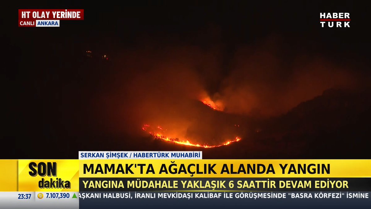 #SONDAKİKA - Ankara'dan alevler yükseliyor. Mamak ilçesinde başlayan yangın geniş bir alana yayıldı.