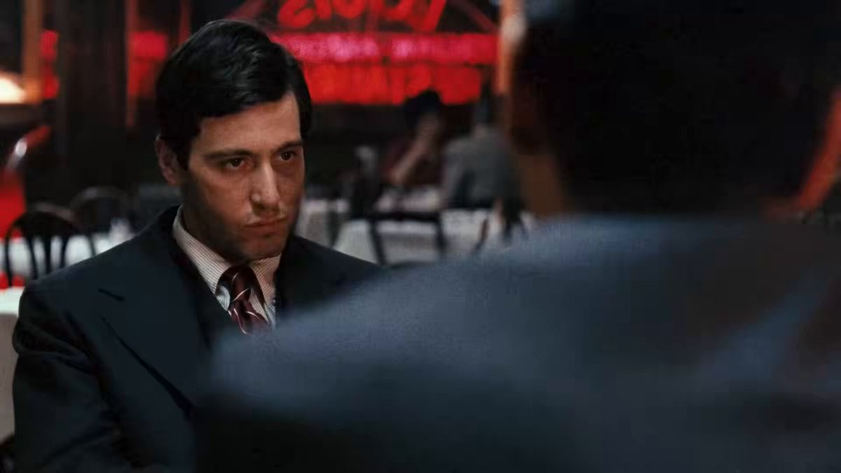 Al Pacino’s career changed forever after this scene in The Godfather. It’s now become one of Hollywood’s most timeless fables, the sort of story that’s passed down from generation to generation. Pacino, cast as Michael Corleone - was on the chopping block. Paramount didn’t want him. His only advocate? Francis Ford Coppola. It’s part of why I can’t emphasize enough how brilliant Coppola is because at a time when no one saw any potential in Pacino, Coppola did. Coppola moved up production on this scene because he knew its importance & knew it would be the scene that would establish that Pacino was the man for the role. Coppola was right. And it changed Hollywood & Pacino’s career. It’s another example that the artist - not the studio or the financiers - should be the one whose voice is followed.