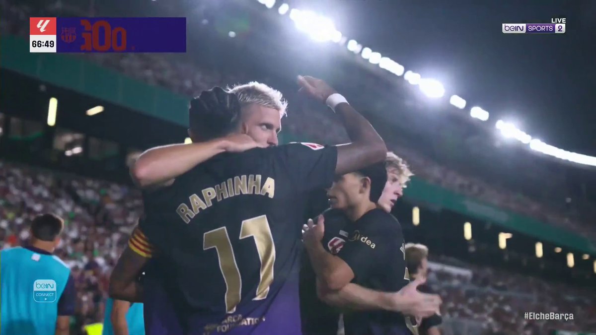 ⚽️ رافينيا يعود ليضرب من جديد ويضيف هدفه الثاني والثالث لبرشلونة 🔥 #الدوري_الإسباني