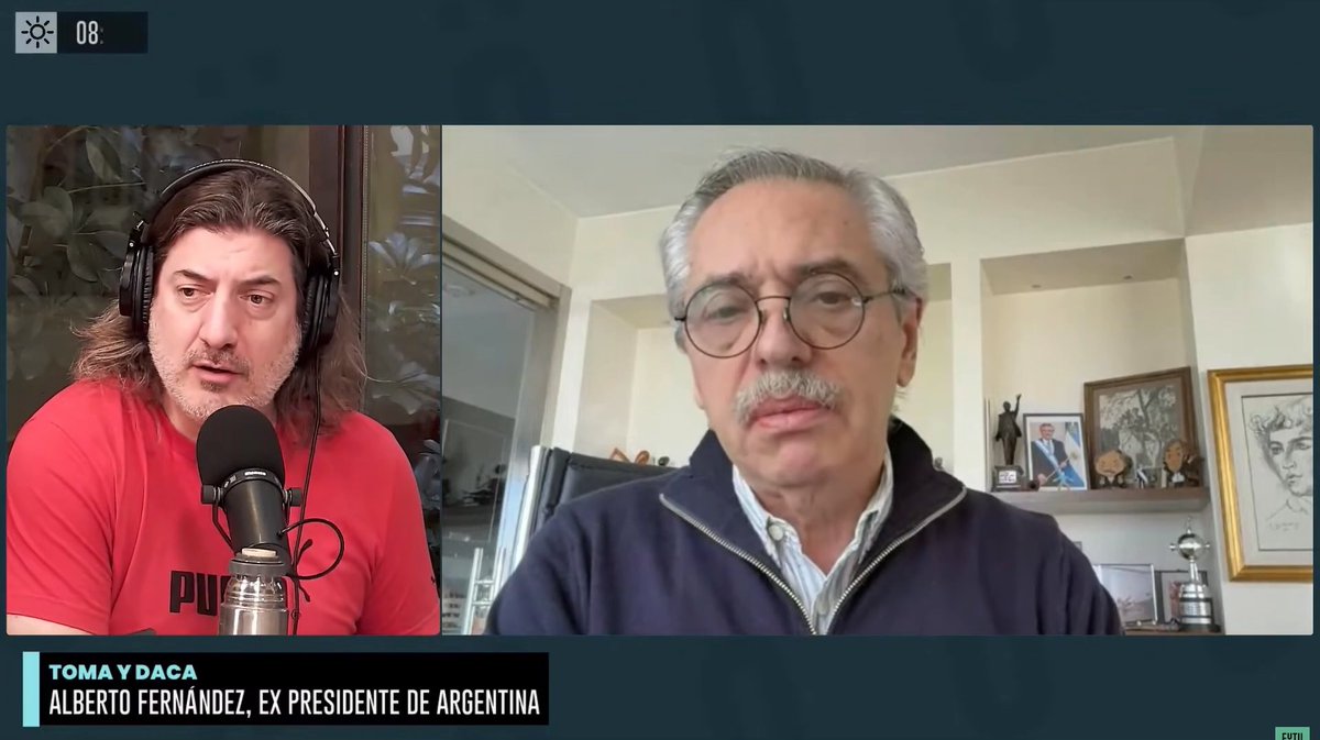 “Toda la derecha española se complotó con la derecha de Milei para hacerme lo que me hizo. Todo, con OK Diario a la cabeza, donde el socio de Cerimedo escribía. Fabiola Yáñez decía cobrar de OK Diario.” 📺Alberto Fernández