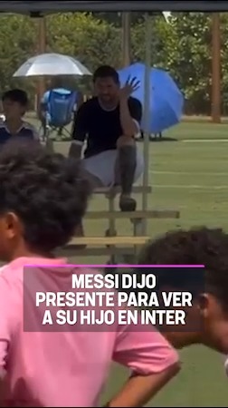 ¡LEO, PRESENTE EN MIAMI! 🐐 🇦🇷 Lionel Messi dijo presente en el predio de Inter Miami para ver a su hijo y metió saludito para la cámara 🤗