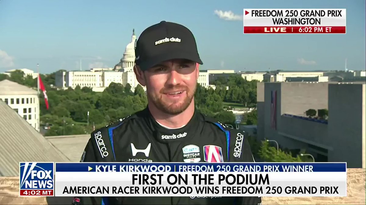 "I won the race, I get out of the car, I see President Trump sitting there cheering me on." Freedom 250 Grand Prix winner Kyle Kirkwood reacts to seeing President Trump cheering him on after taking the checkered flag in Washington, D.C. "As a proud American, that's a pretty big deal to have the president cheering you on. Nothing else like it, right?" The Big Weekend Show