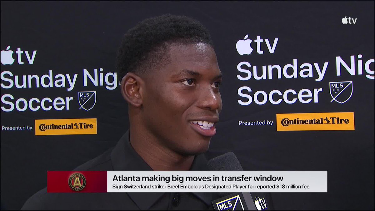 "The most important thing is to win." New signing Breel Embolo talks with Jillian Sakovits ahead of @atlutd vs. @sportingkc on Sunday Night Soccer pres. by Continental Tire: