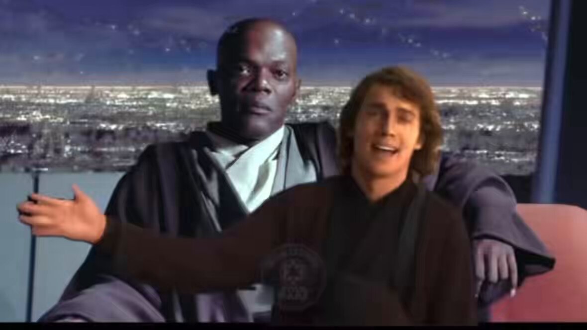 “Mace Windu” Por este edit con inteligencia artificial con Anakin Skywalker tildando de CANCHERO a Mace Windu como si fuese Flavio Azzaro.