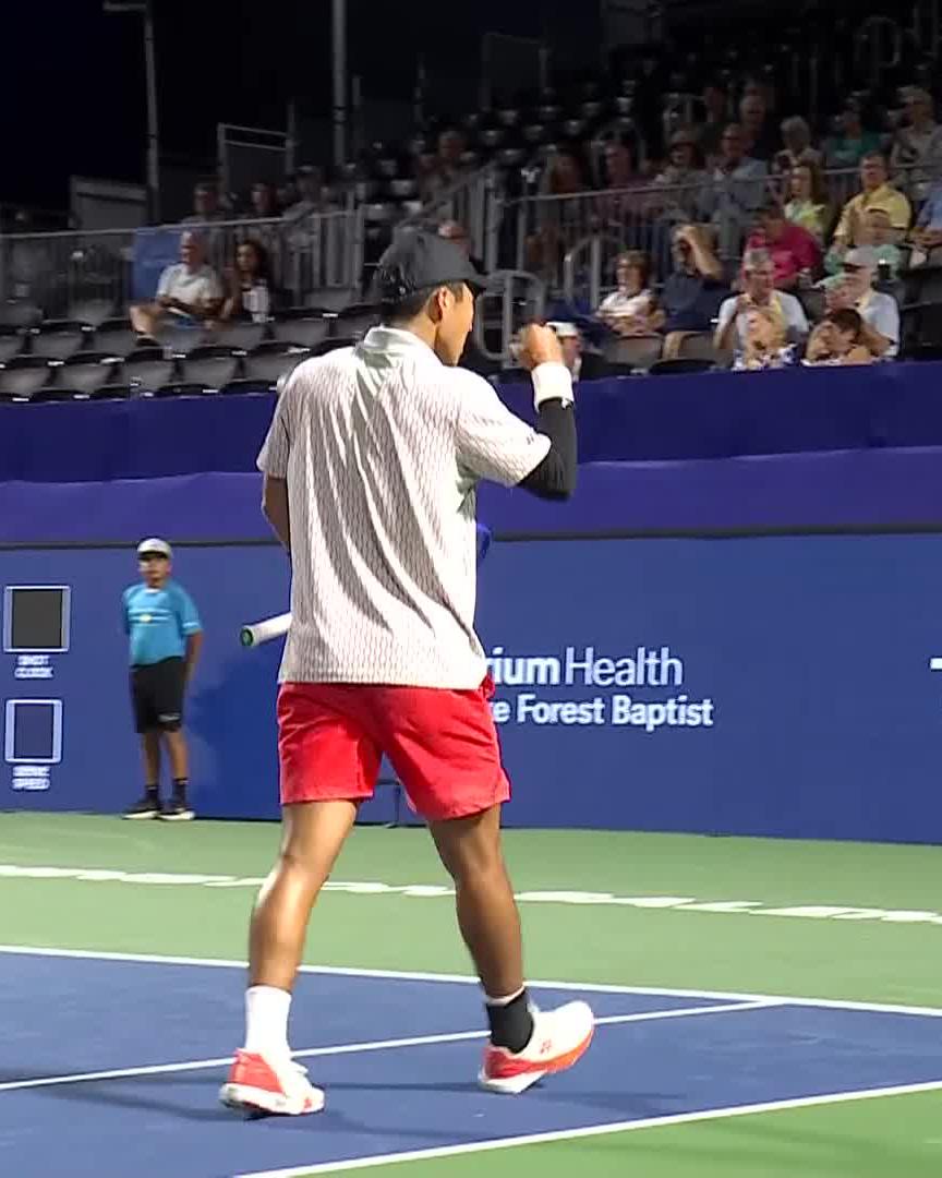 Rinky Hijikata on FIRE 🔥 The Aussie moves into R2 after defeating Blanch at the Winston-Salem Open!