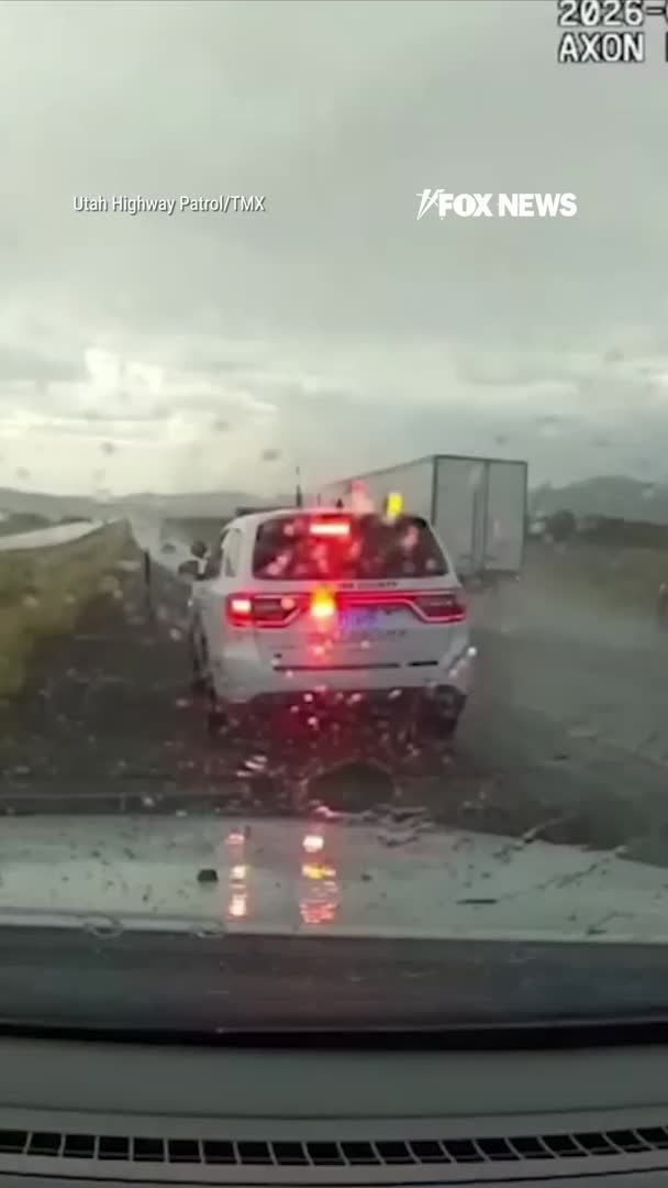 A dangerous chain reaction unfolds on I-15 in Utah as heavy rain and excessive speed lead to multiple crashes within moments of each other. Utah Highway Patrol says troopers, a sheriff's deputy and medical personnel were already responding to a rollover when another vehicle slammed into patrol cars at the scene. Moments later, a third vehicle lost control and rolled in the southbound lanes. Those injured were taken to a nearby hospital, according to authorities.