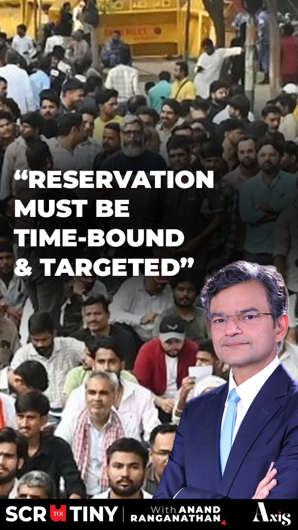 Anand Ranganathan’s 5-point formula for reservation reform. His argument: reservation should be time-bound and targeted, with the focus remaining on those who genuinely need affirmative action. Ranganathan invokes Dr B.R. Ambedkar’s original position on political reservations and argues that if reservation is meant to enable emancipation, it cannot become permanent by default. Watch the full conversation on Scrutiny. Full video here 🔗 Anand Ranganathan Aditi Prasad #Reservation #ReservationReform #Merit