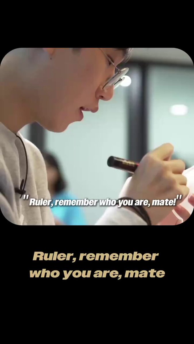 His name is . . . RULER 😤