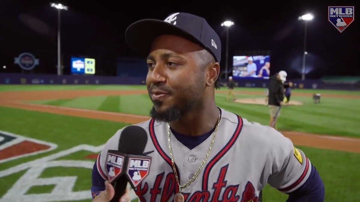 "As a kid, you dream to play here. Now in the Big Leagues, it's special." Ozzie Albies thanks the Curaçao LLWS team for coming out and cheering him and the Atlanta Braves on after their win earlier today! #PlayersWeekend | Jon Morosi