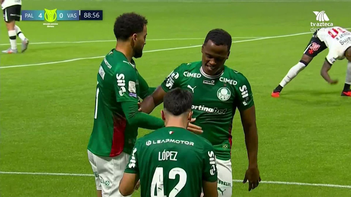 PALMEIRAS con goleada ๐ง๐ท Josรฉ Manuel Lรณpez con doblete y este tambiรฉn fue un golazo, Vasco da Gama mal y de malas ๐ฅ #BrasileiraoXAzteca