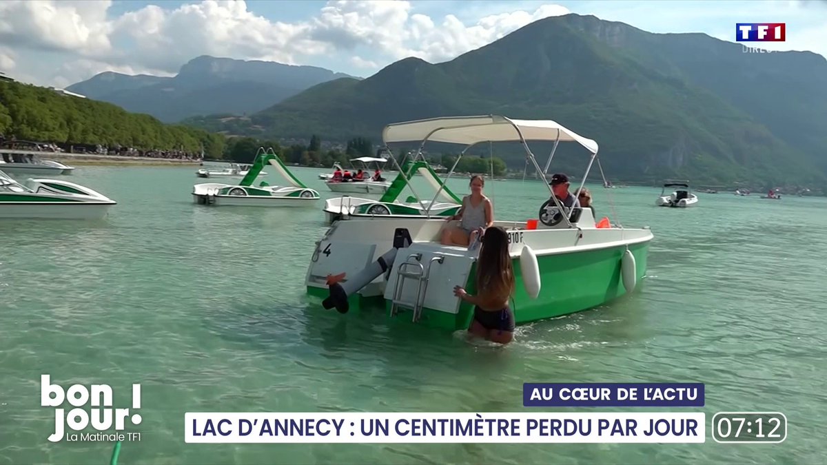 🔴 Le lac d'Annecy perd un centimètre d'eau par jour 📺 "Au Coeur de l'Actu" dans #BonjourLaMatinaleTF1 présentée par Bruce Toussaint ⬇️