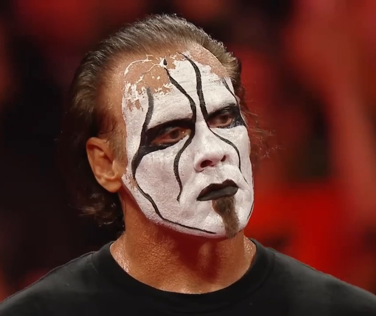 11 years ago today Sting made one of the coldest surprise appearances of all time He was waiting in there so long his face paint starting sweating off 😭 Listen to that crowd pop man 🔥 STING DESERVES SO MUCH MORE IN THIS RUN. (2015)