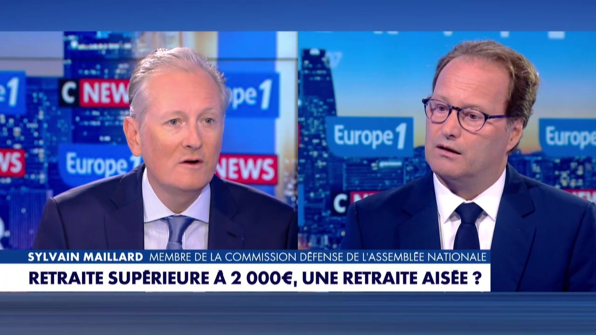 Désindexation des retraites supérieures à 2000€ : "Il est hors de question de partir du principe qu'on serait riche quand on a une retraite à 2500€" déclare Sylvain Maillard #LaGrandeInterview #Europe1