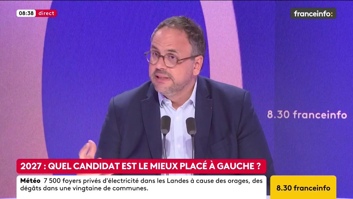 🔴 Quel candidat est le mieux placé à gauche ? ➡️ "Les électeurs de gauche ont toujours fait, à la fin, le choix de permettre au candidat qui a le plus de forces de gagner […] Les sondages à 10 mois avant la présidentielle sont rarement ceux de l’arrivée", dit Aurélien Rousseau