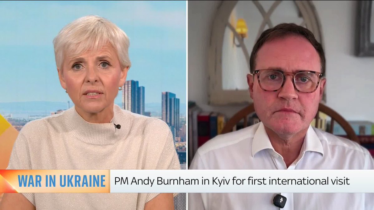Former security minister Tom Tugendhat tells Sky News he "welcomes" Burnham's trip to Ukraine but adds he wants the PM to "prioritise resilience at home".
