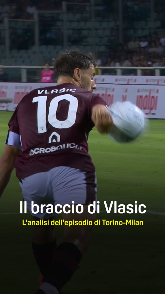 Cross di Cisse e braccio largo di Vlasic ⛔ L'analisi dell'episodio al 59' di #TorinoMilan 🔎 #SerieAEnilive #DAZN