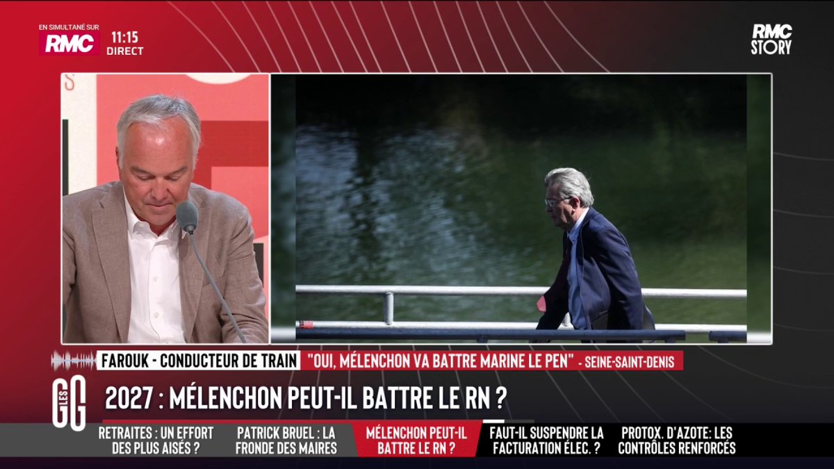 💥 "Jean-Luc Mélenchon est le Ballon d'or du peuple." 📞 Farouk, conducteur de train, au 3216: "Jean-Luc Mélenchon va gagner la présidentielle face à Marine Le Pen. Les Français ne sont pas prêts à ce que la France devienne un pays raciste." #GGRMC