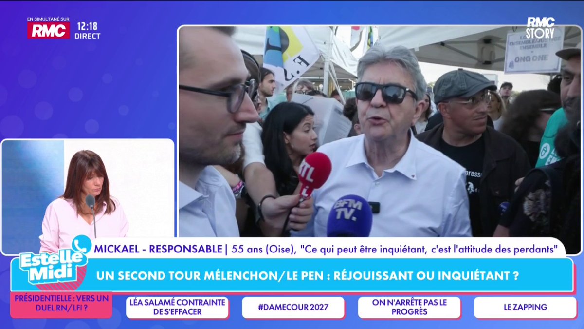 🗳️ Un 2nd tour Mélenchon-Le Pen 📞 Mickaël : "Je vais voter Mélenchon ! Je paie 13 000€ d'impôts par an mais je vais voter Mélenchon ! Le RN est un parti qui divise la société... En quoi LFI divise la société ?! Il n'y a pas de préférence nationale à LFI !"