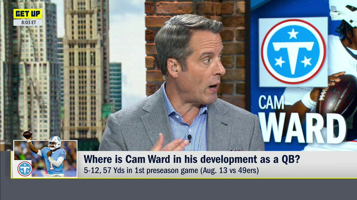 "If you're a Titans fan, you would like to see better [from Cam Ward]." Dan Graziano reacts to Cam Ward's first few preseason games 🏈