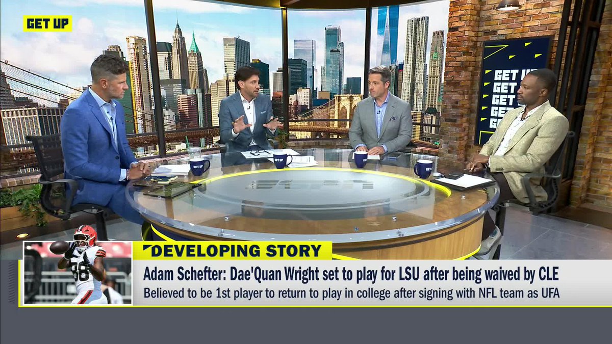 "The floodgates are going to open." Dan Orlovsky reacts to Dae'quan Wright being set to play for LSU after being waived by the Browns 🏈
